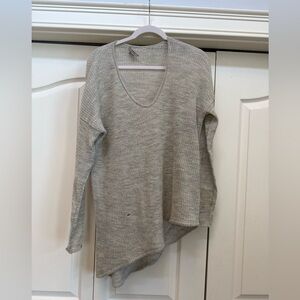 HELMUT LANG | Asymmetrical 100% Alpaca Sweater HOLE